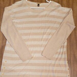 Dana Buchman metallic striped top